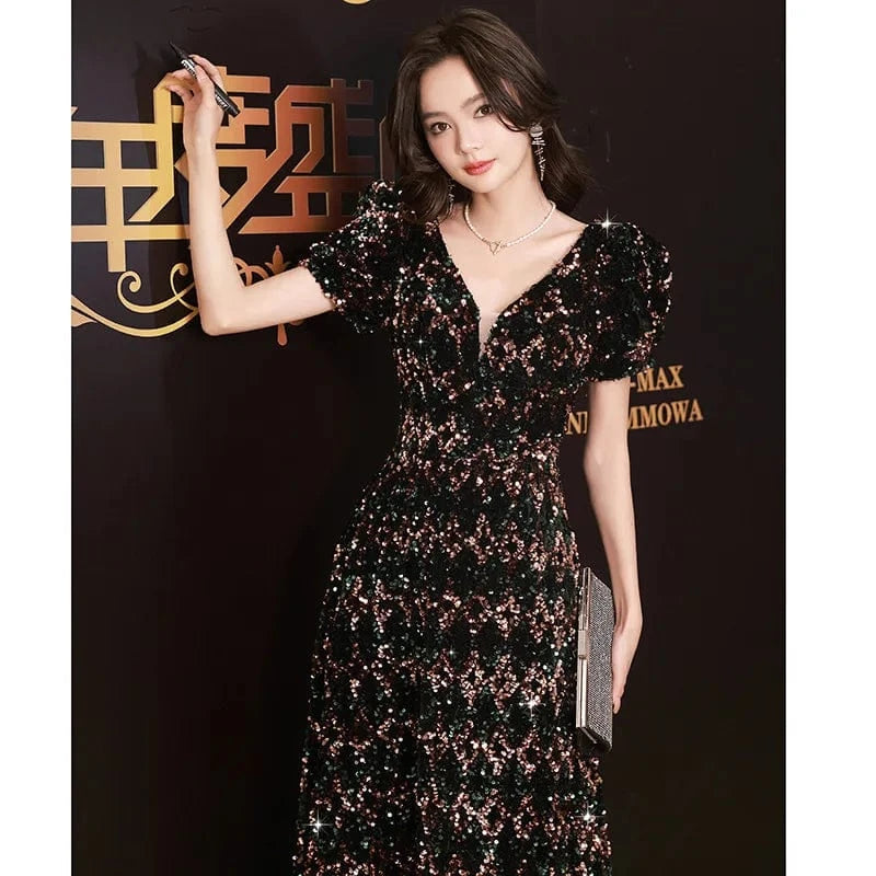 S1520T 2024 Classic Sexy Evening Dress Long Mermaid Silhouette Lace Wrap Waistline Chapel Train Shoulder-to-Shoulder Zipper