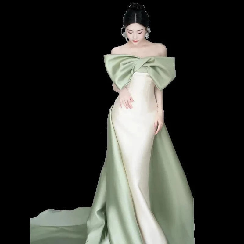 S1631T  2024 Bohemian Style A-Line Wedding Dress Custom High Quality Long Sleeve Wrap Lace Waistline Chapel Pattern