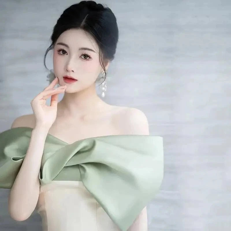 S1631T  2024 Bohemian Style A-Line Wedding Dress Custom High Quality Long Sleeve Wrap Lace Waistline Chapel Pattern