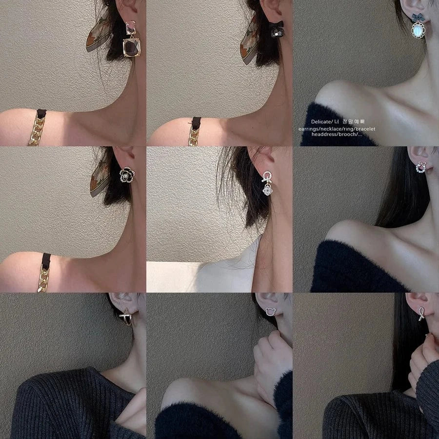 S925 Needle Korean New Simple Temperament Circle Pearl Earrings Fashion Small Versatile Earrings Women's Jewelry