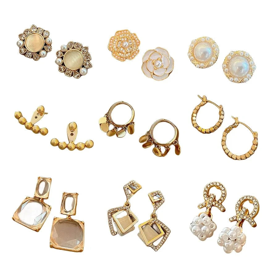 S925 Needle Korean New Simple Temperament Circle Pearl Earrings Fashion Small Versatile Earrings Women's Jewelry