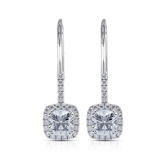 S925 Silver Color Diamond Earring for Women Luxury Blue Sapphire and Ruby Topaz silver Jewelry Gemstone Diamond Stud Earrings
