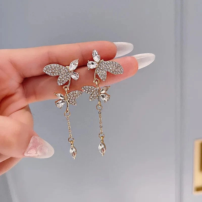 s925 silver needle boom earrings female personality Korean Dongdaemun long tassel earrings retro pearl earrings
