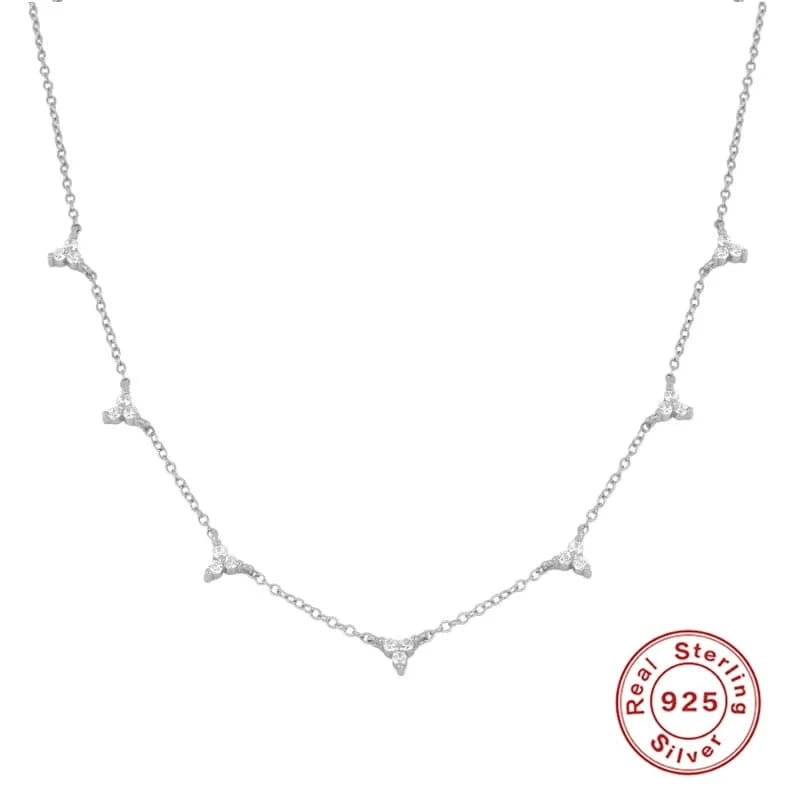 S925 Sterling Silver INS style Mini Stacking Style Chain Silver Modern Beautiful Simple Necklace For Women