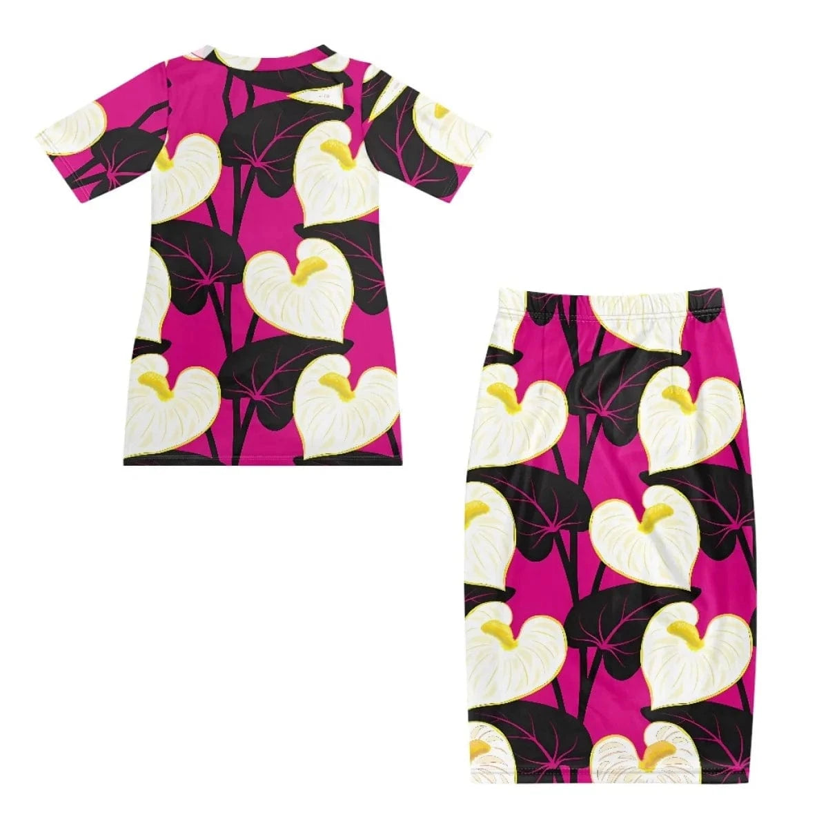 Samoan Puletasi Polynesian Tribal Clothing Print Customized Women Two Piece Islander Style Dress Sets Linen Dresses for Women
