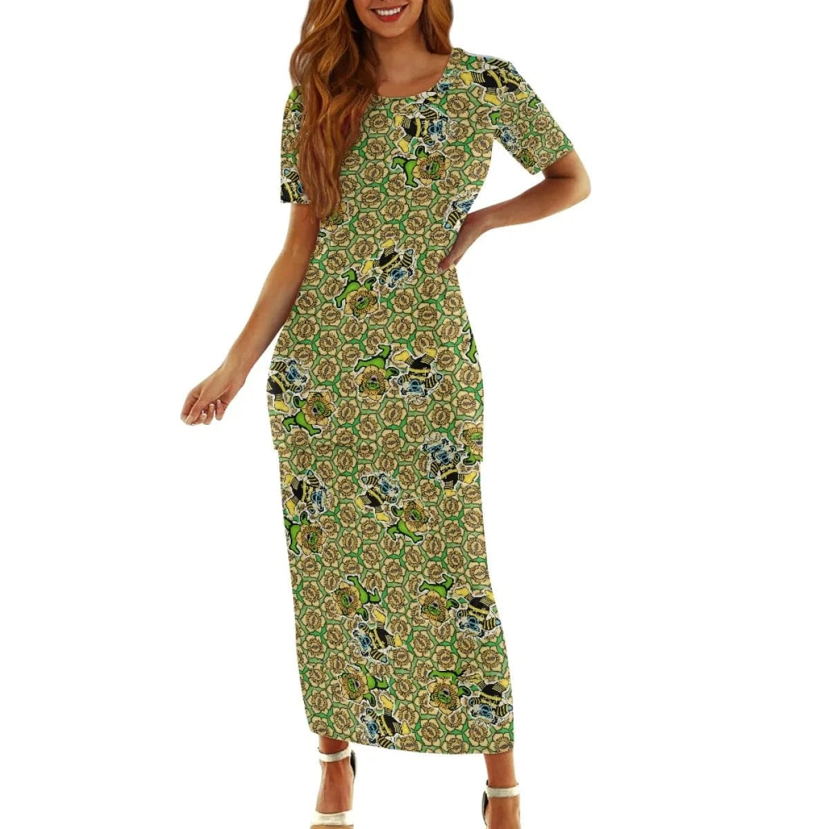 Samoan Puletasi Polynesian Tribal Clothing Print Customized Women Two Piece Islander Style Dress Sets Linen Dresses for Women