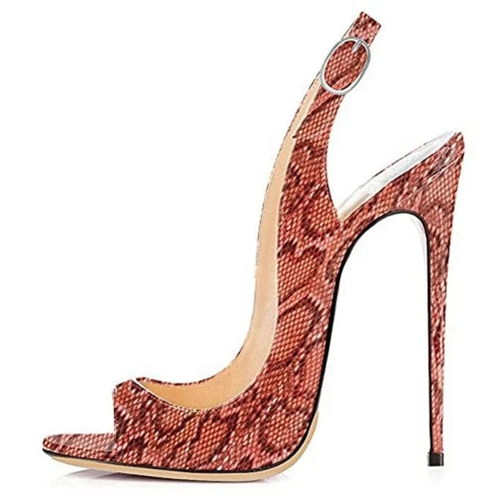 Sandales Femme Talon Haut Fashion Trendy Ladies Dress Heels Shoes Women Sexy Peep Toe Slingback Pumps Stiletto Heeled Sandals