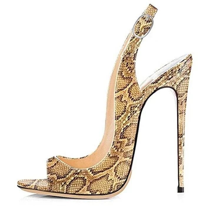 Sandales Femme Talon Haut Fashion Trendy Ladies Dress Heels Shoes Women Sexy Peep Toe Slingback Pumps Stiletto Heeled Sandals