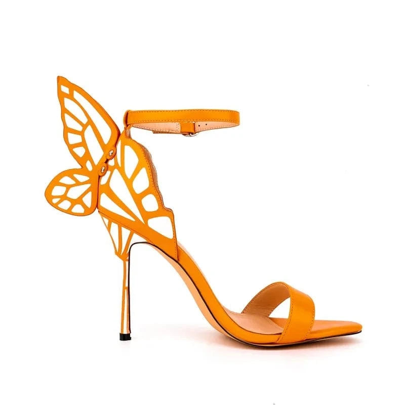 Sandalias femme Latest Women High Heel Fashion Shoes Ladies Sexy Open Toe Stiletto Heel Butterfly Ankle Strap Heeled Sandals