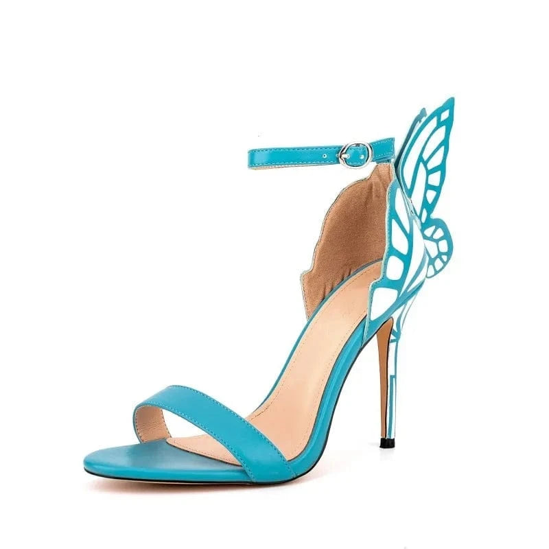 Sandalias femme Latest Women High Heel Fashion Shoes Ladies Sexy Open Toe Stiletto Heel Butterfly Ankle Strap Heeled Sandals
