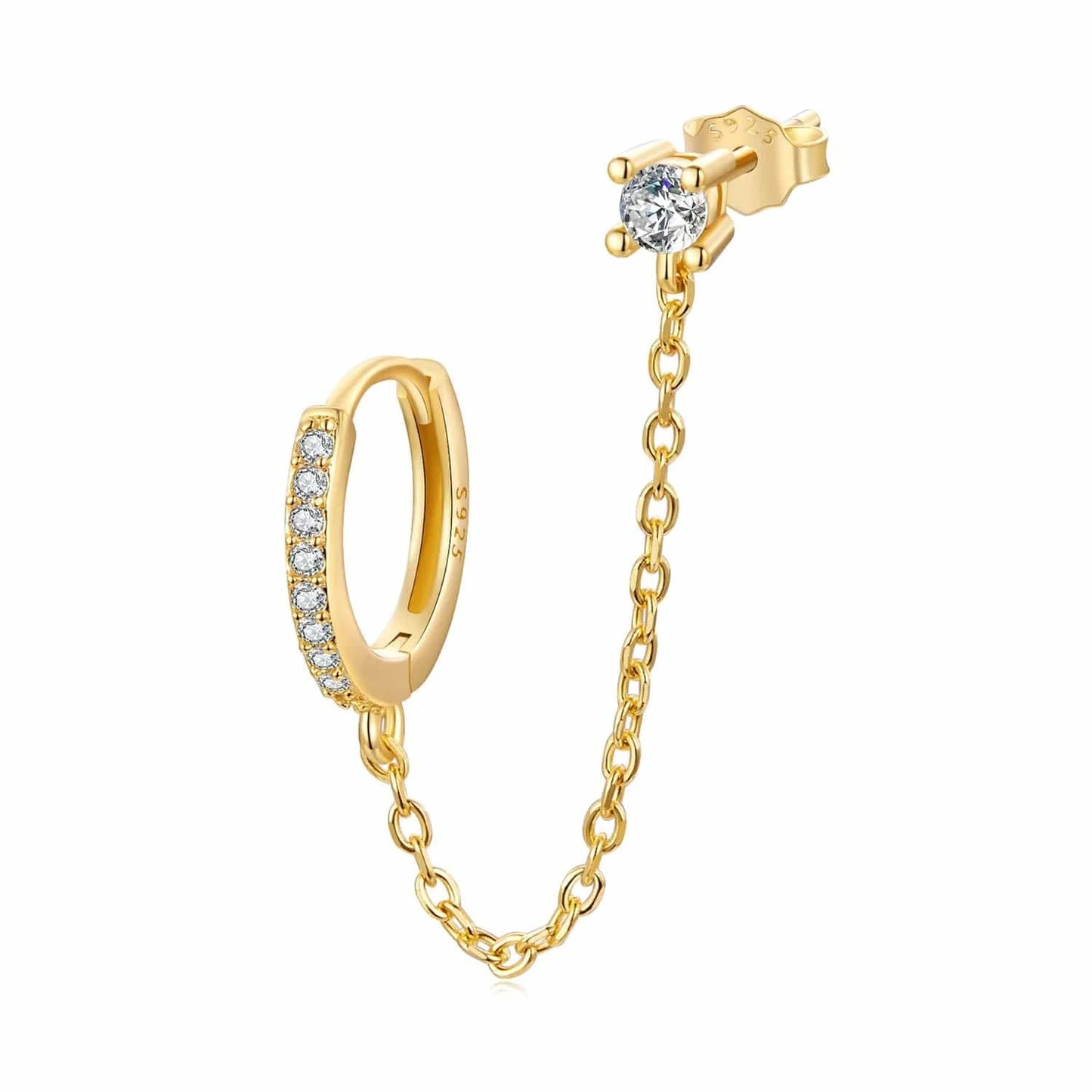 SCE1678-B Qings Fashion Design Jewelry 925 Sterling Silver Zircon Earrings Fine Jewelry Custom Making Simple Cute Stud For Woman Earrings