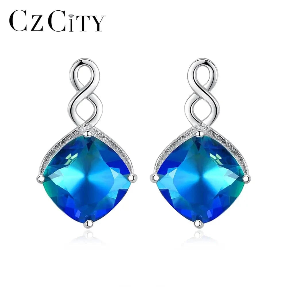 SE0429 CZCITY New Stylish Earrings Fashion 925 Sterling Silver Earrings for Women