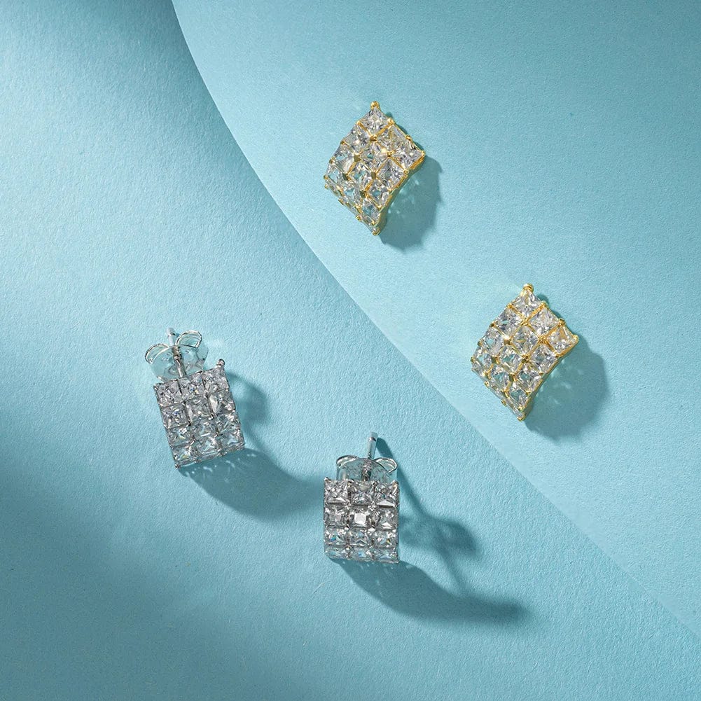 SE376 Rinntin Fine Jewelry Fashion Jewelry Earrings Women Luxury Classic Vintage Handmade Diamond 925 Silver Studs Earrings