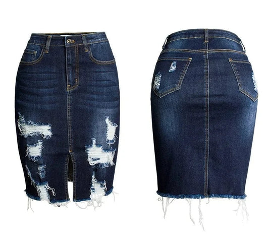 senhora saia  dame jupe en lady jean falda courte jupe dame jupe en jean  falda corta de jean azul