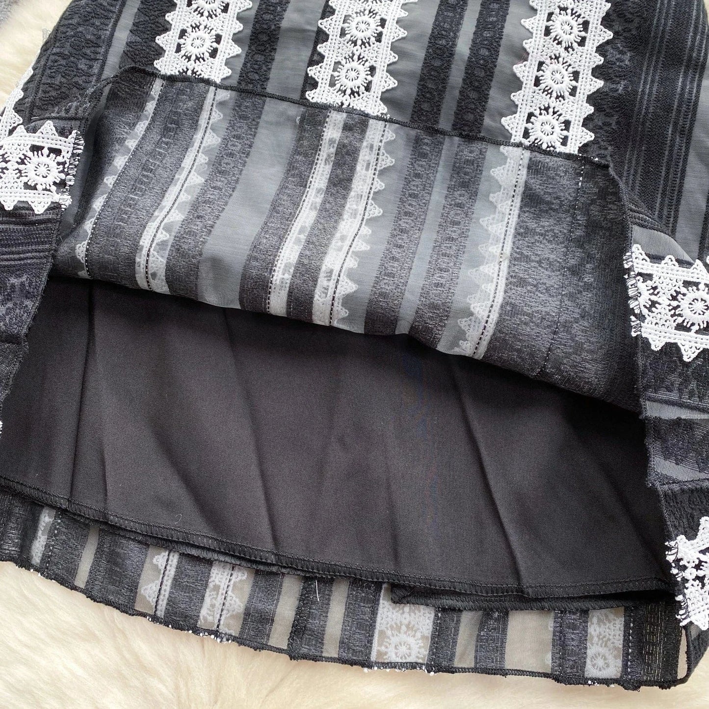 Senior Sense Wear With Sweet Lace Slip Dress Design Sense Of Color Contrast Patchwork Hollow Waist Dress Women