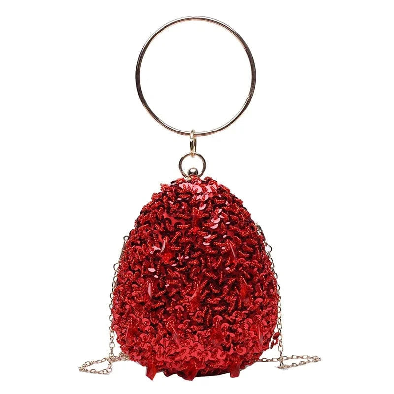 Sequins Designer Women Evening Clutch Hand Bags Round Handle Chains Luxury Shoulder Messenger Bags Ins Personality Banquet Bolsa