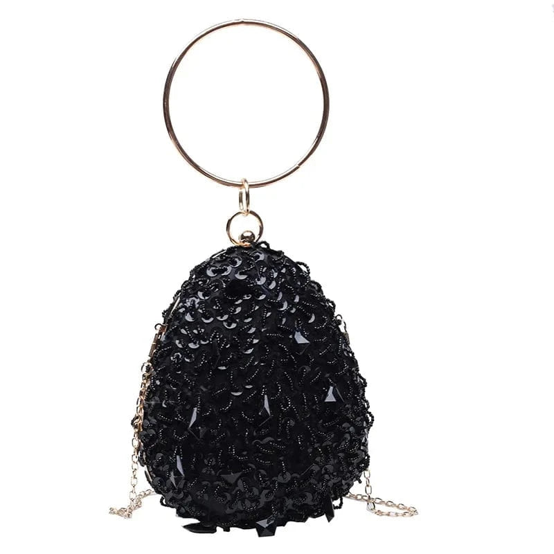 Sequins Designer Women Evening Clutch Hand Bags Round Handle Chains Luxury Shoulder Messenger Bags Ins Personality Banquet Bolsa