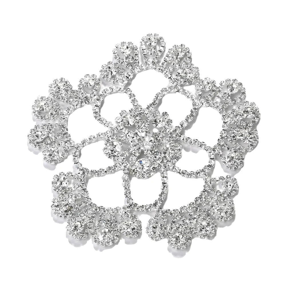 Sexy Big Flower Design Rhinestone Nipple Jewelry No Piercing For Women Bikini Beach Party Chest Cover Body Chain Decoration