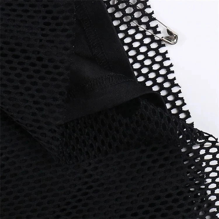 Sexy Black Hollow Out Pin Decoration Mini Dress Baddie Outfits Woman 2024 Spring Halter V Neck Backless Party Club Dress