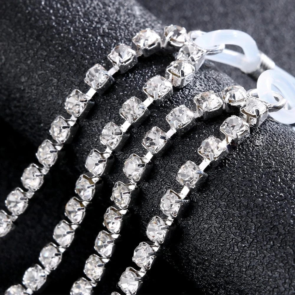 Sexy Double Layer Red Heart Rhinestone Body Chain Jewelry For Women Nightclub Party Crystal Bra Chest Chain Wholesale