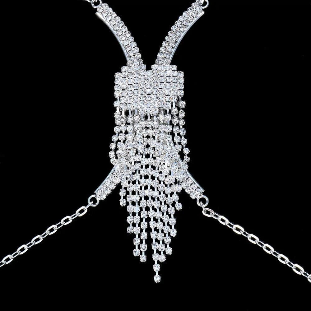 Sexy Fringe Bras Chain Feminine Chest Bracket Rave Party Accessories for Women Body Jewelry