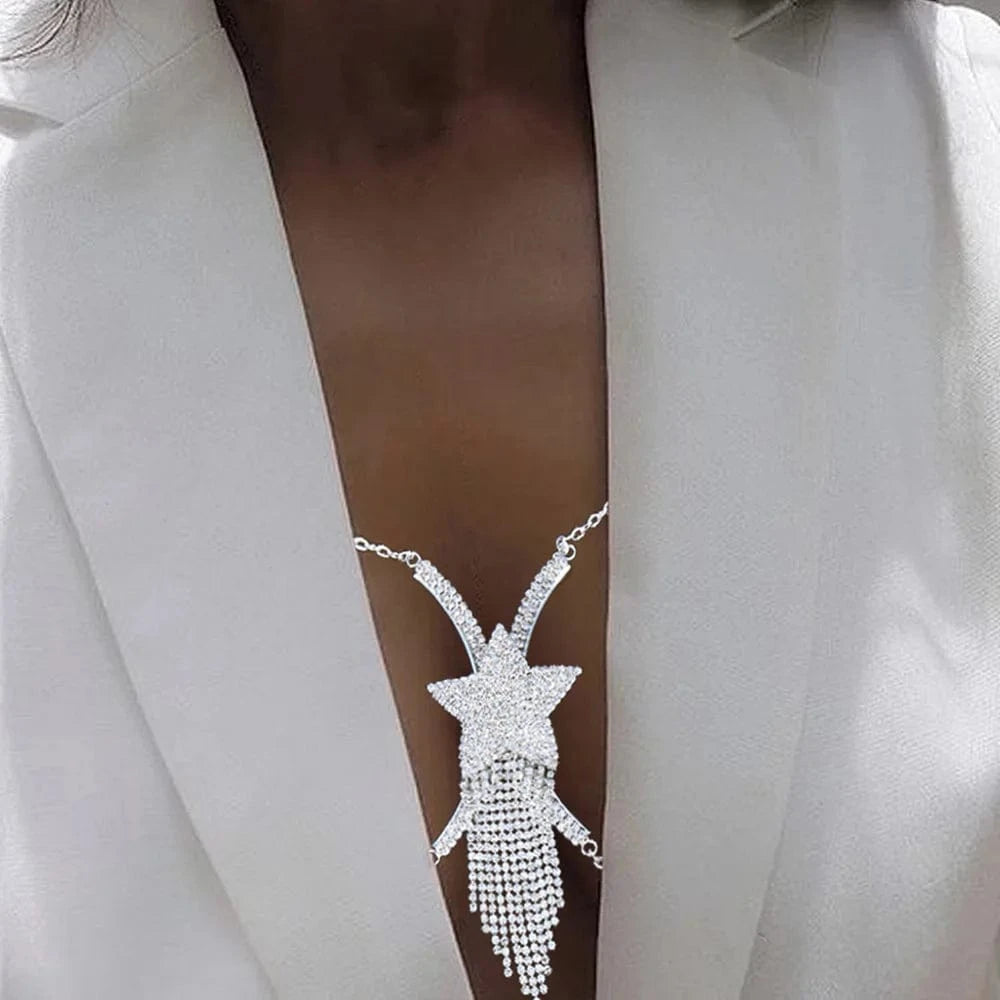 Sexy Fringe Bras Chain Feminine Chest Bracket Rave Party Accessories for Women Body Jewelry