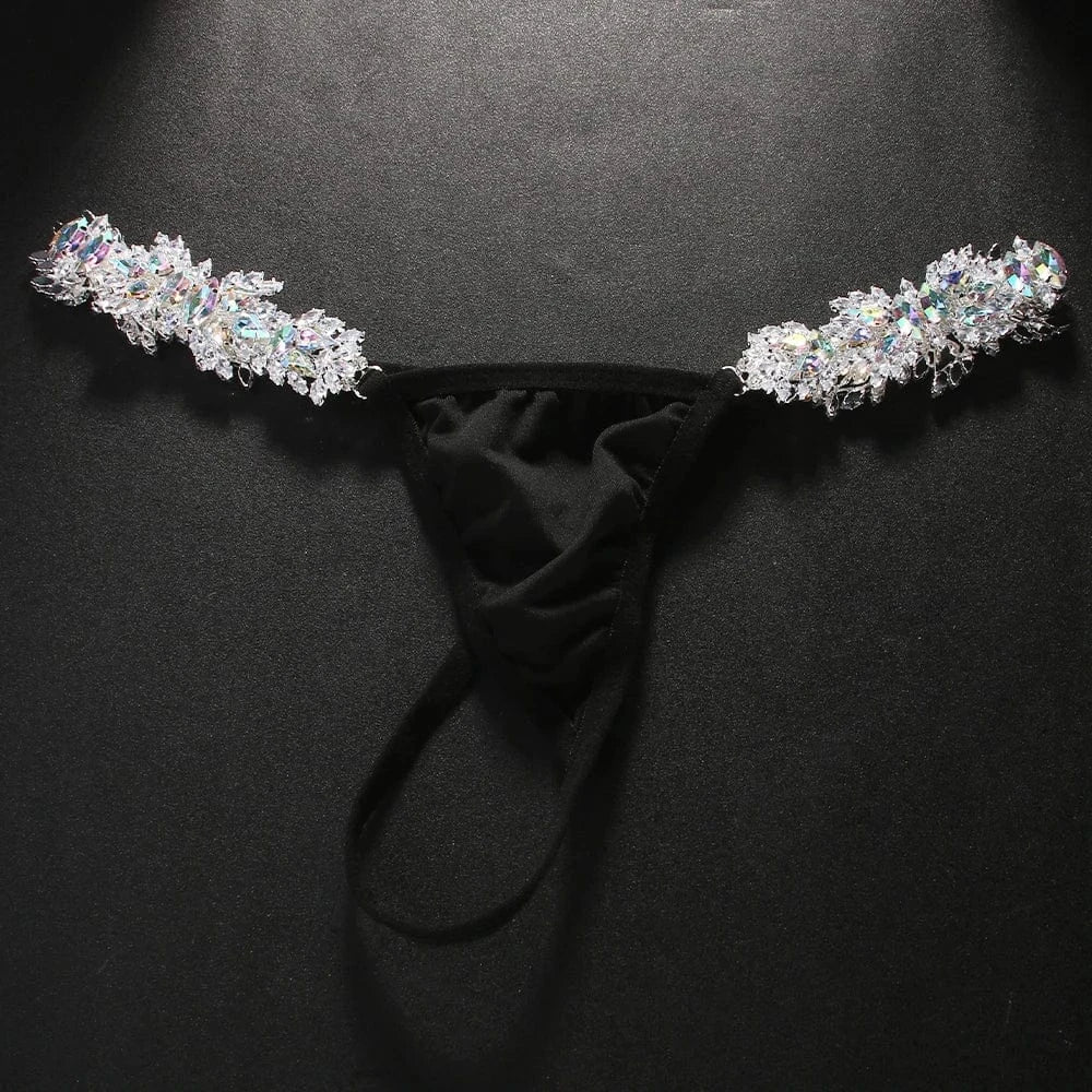Sexy Geometric Rhinestone Underwear Jewelry For Women Beach Panties Thong Swim Crystal Body Chain Accessories