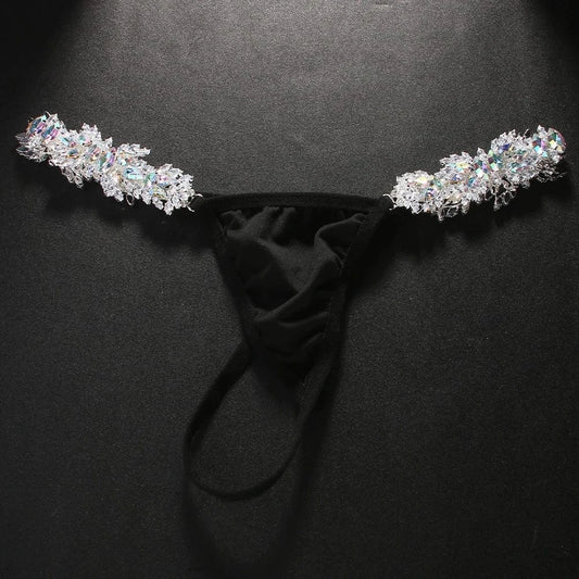 Sexy Geometric Rhinestone Underwear Jewelry For Women Beach Panties Thong Swim Crystal Body Chain Accessories