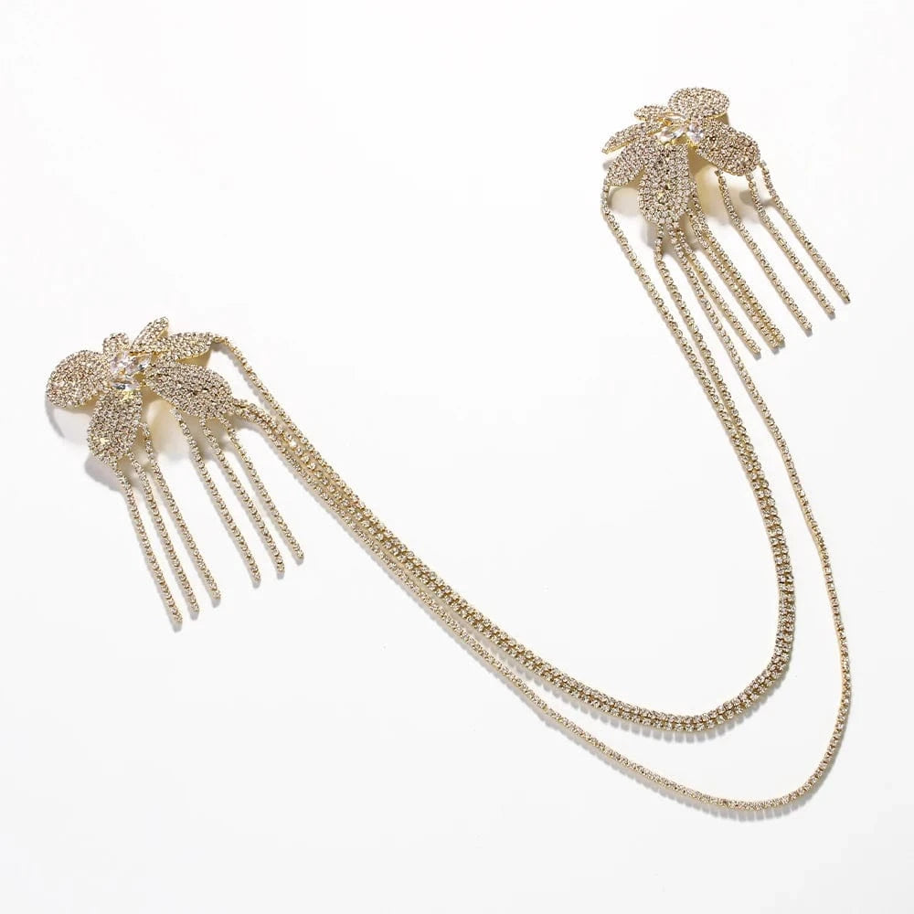 Sexy Irregular Tassel Flower Rhinestone Bra Chain Body Jewelry For Women Bikini Party Chest Body Chain Wholesale