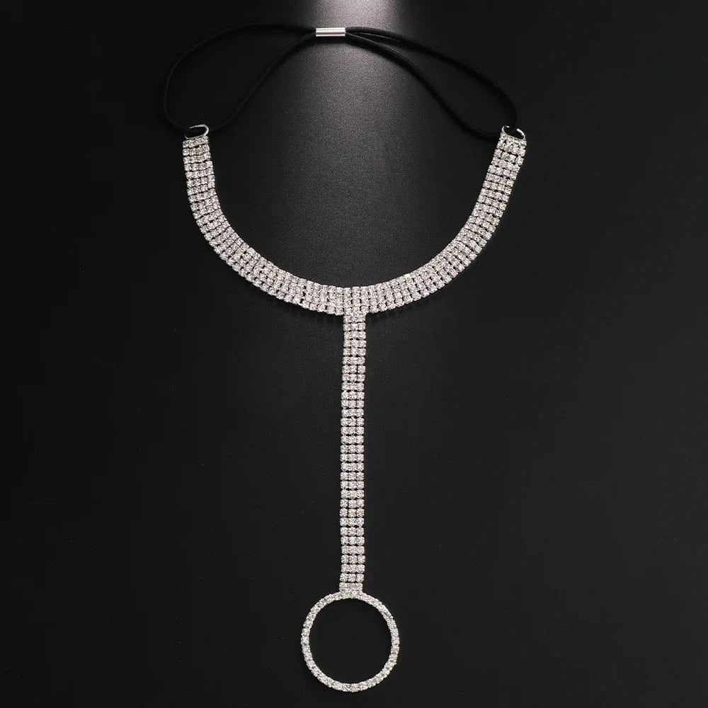 Sexy Round Pendant Elasticity Thigh Chain Trendy Women Multilayer Crystal Leg Chain Jewelry Wholesale