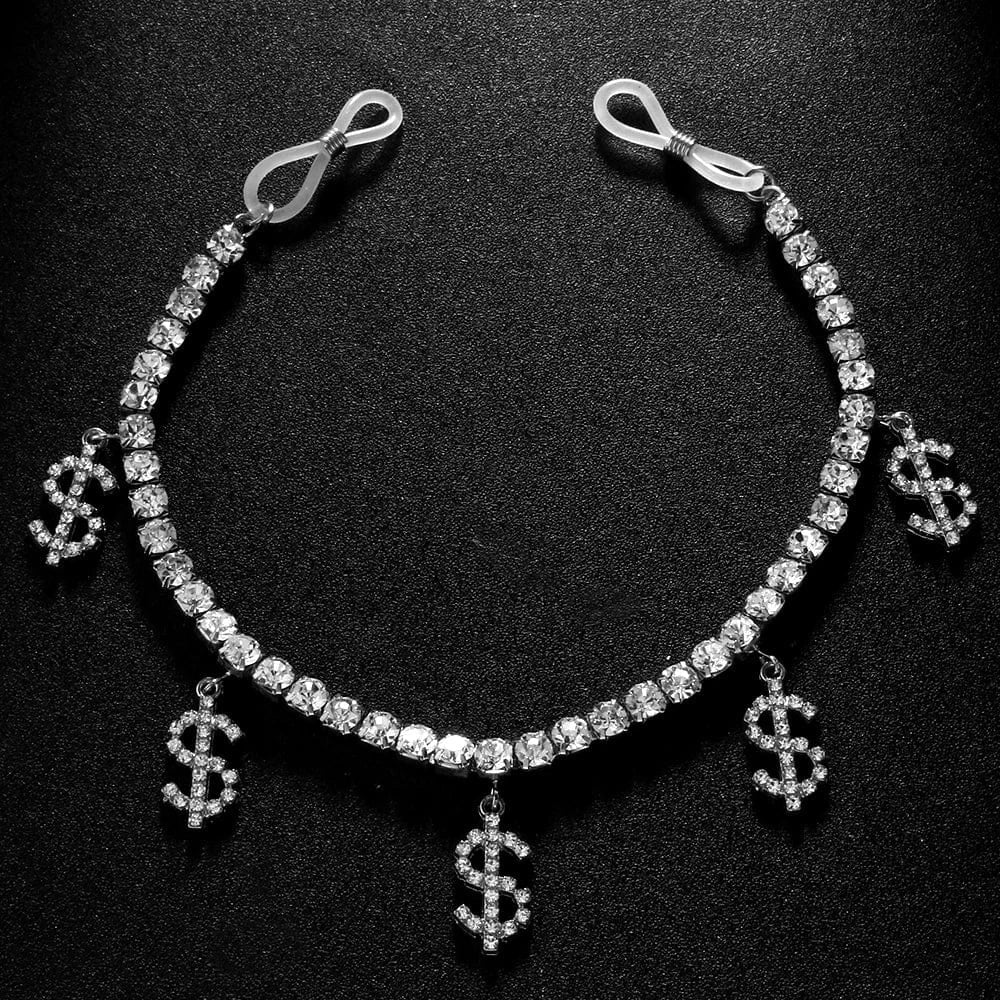 Sexy / silver Sexy Double Layer Drop Dollar Rhinestone Nipple Chain Jewelry For Women Girls Nightclub Party Crystal Body Chain Hot Sale