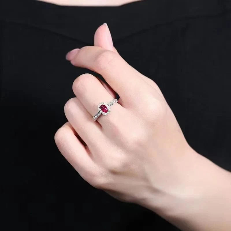 SGARIT Fine Jewelry  Mozambique 18k Gold 0.68ct Natural unheated pigeon ruby ring natural gemstones jewelry