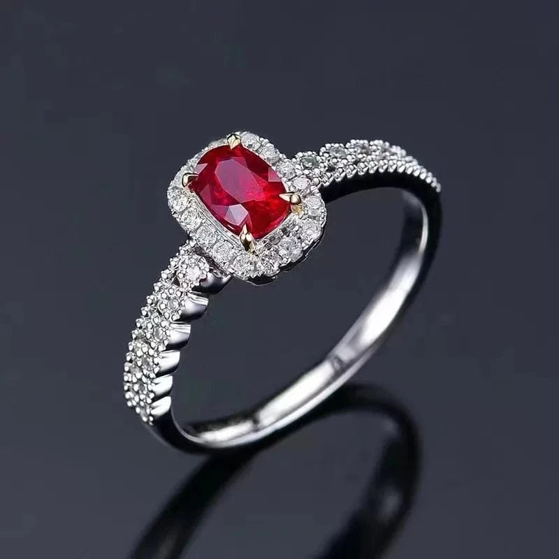 SGARIT Fine Jewelry  Mozambique 18k Gold 0.68ct Natural unheated pigeon ruby ring natural gemstones jewelry