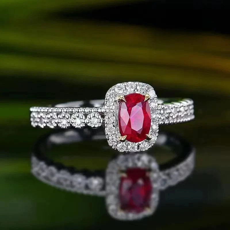 SGARIT Fine Jewelry  Mozambique 18k Gold 0.68ct Natural unheated pigeon ruby ring natural gemstones jewelry