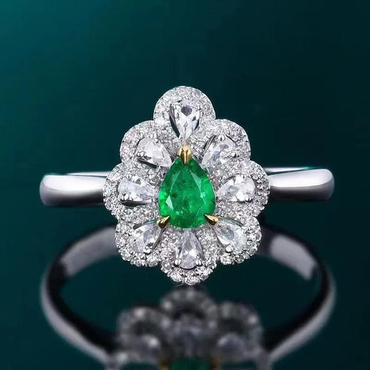 SGARIT luxury jewelry  18k gold 0.3ct natural diamond ring natural gemstones jewelry 18k gold rings with GRC certificates
