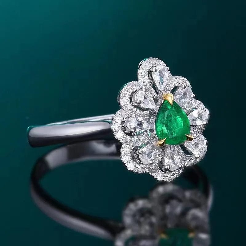 SGARIT luxury jewelry  18k gold 0.3ct natural diamond ring natural gemstones jewelry 18k gold rings with GRC certificates
