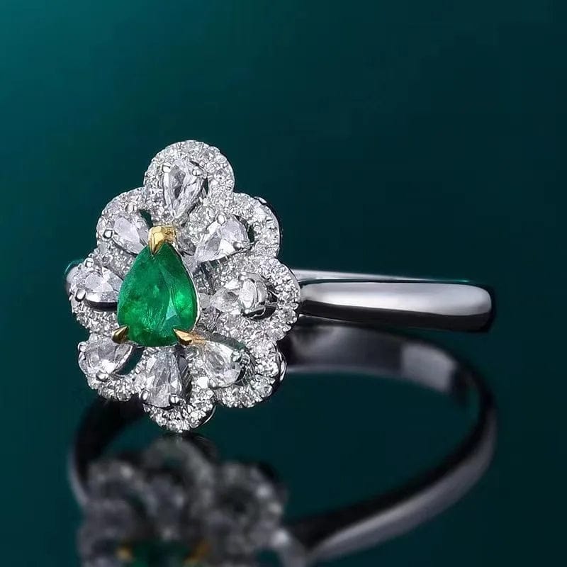 SGARIT luxury jewelry  18k gold 0.3ct natural diamond ring natural gemstones jewelry 18k gold rings with GRC certificates