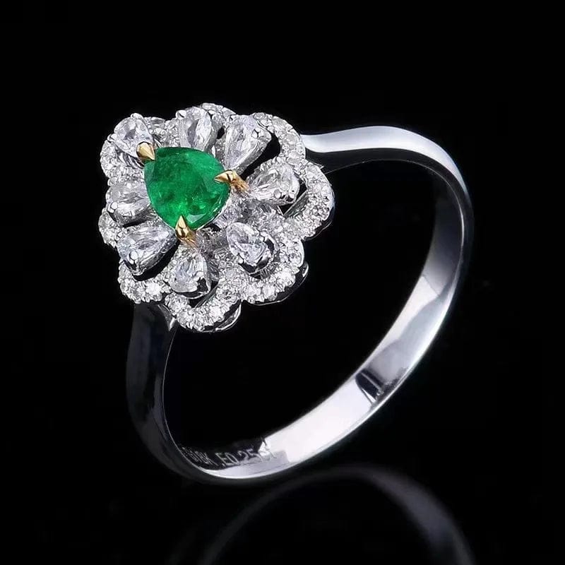 SGARIT luxury jewelry  18k gold 0.3ct natural diamond ring natural gemstones jewelry 18k gold rings with GRC certificates