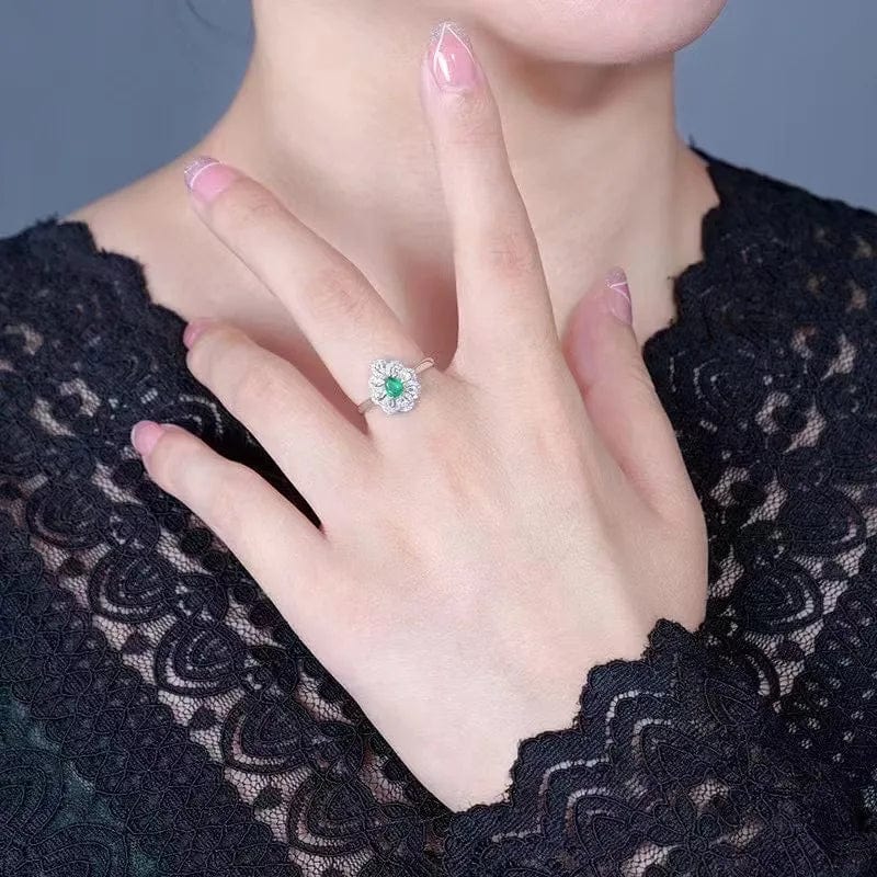 SGARIT luxury jewelry  18k gold 0.3ct natural diamond ring natural gemstones jewelry 18k gold rings with GRC certificates