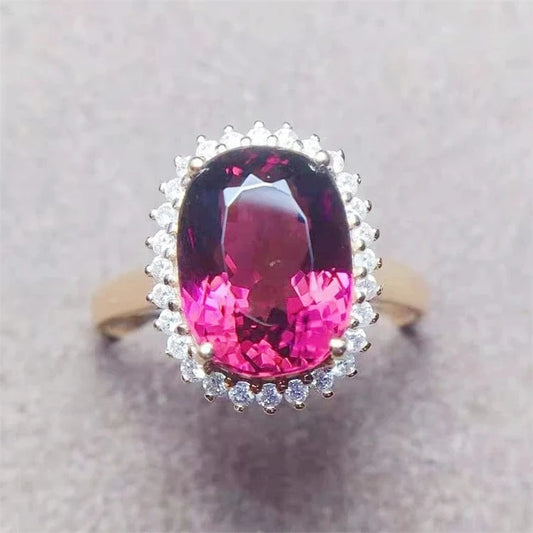 SGARIT rings jewelry18k gold 3.9ct genuine tourmaline rings jewelry for the only love dazzling unique wedding rings
