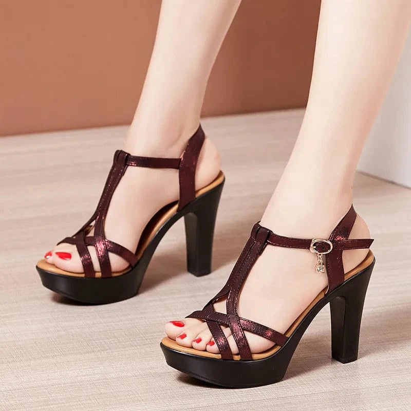 sh10517a Luxury women shoes sandals platform high heel sandals with different heel at 8cm 10cm 13cm
