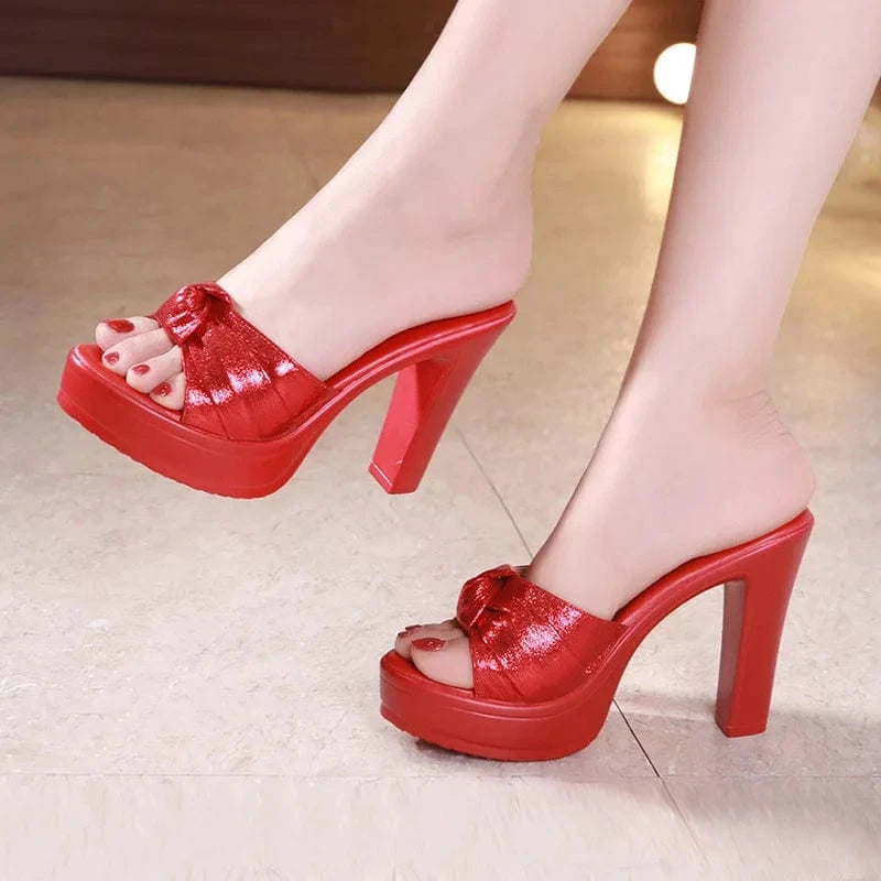 sh11240a Wholesale shoes women heels 10cm ladies slippers platform sandals