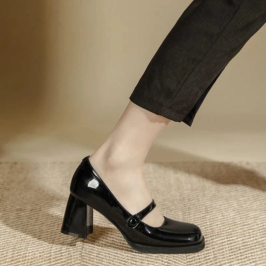 sh11293a Trendy designer heels 2024 japan style women mary jane heels