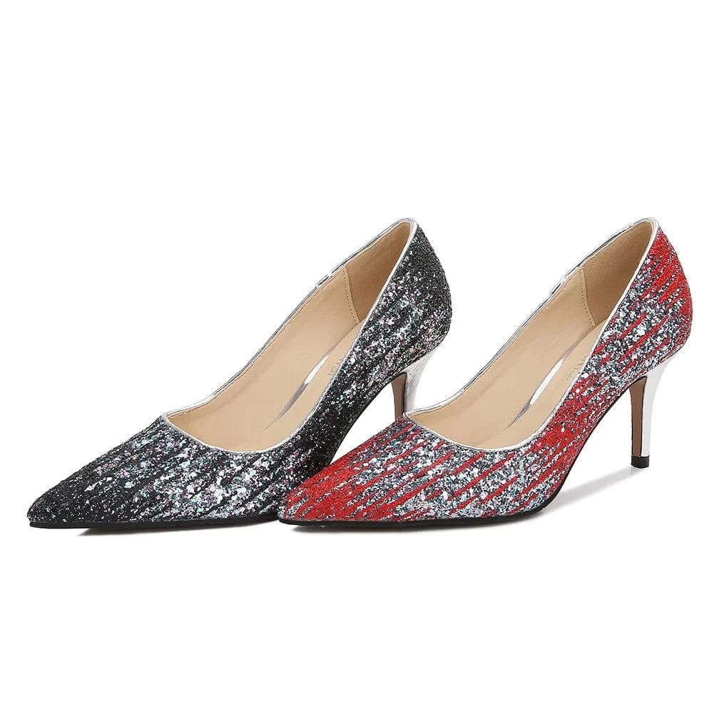 sh12006a Women Stiletto Sexy Pumps Shoes Daily Office Banquet Pointed High Heels 7.5cm Lady High Quality Dress Shoes