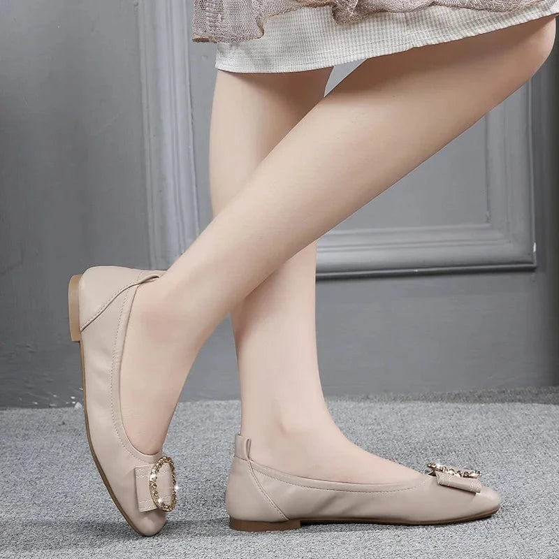 sh12243a Ladies flat shoes ballerines 2024 trendy doll shoes for women flat
