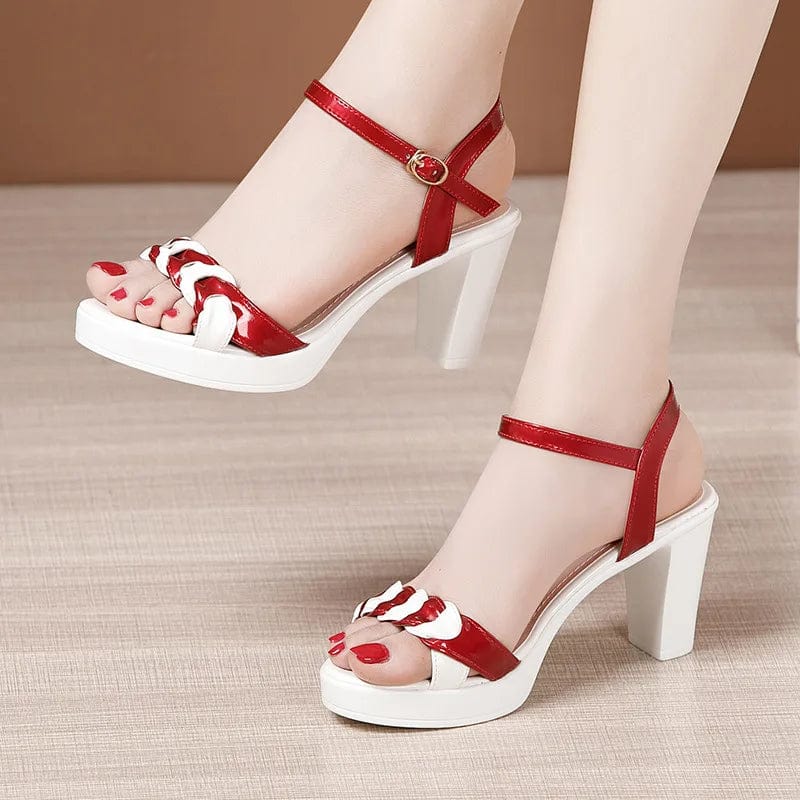 sh12426a Different 8cm and 10cm sandal femme quality women heeled sandals 2023