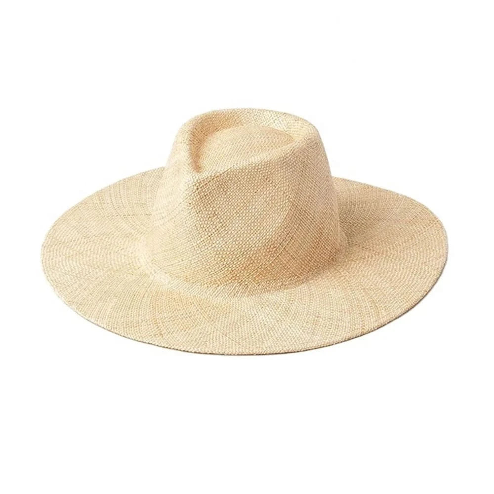 Shinehats OEM Custom Logo Wholesale Wide Brim Fedora Panama Summer Hat Sombrero Chapeau Women Cowboy Sun Beach Straw Hats