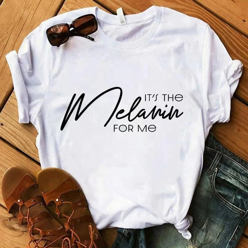 shirts/ tops Black Queen Melanin Graphic Plus Size Women's T-Shirt