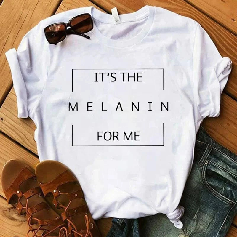 shirts/ tops Black Queen Melanin Graphic Plus Size Women's T-Shirt