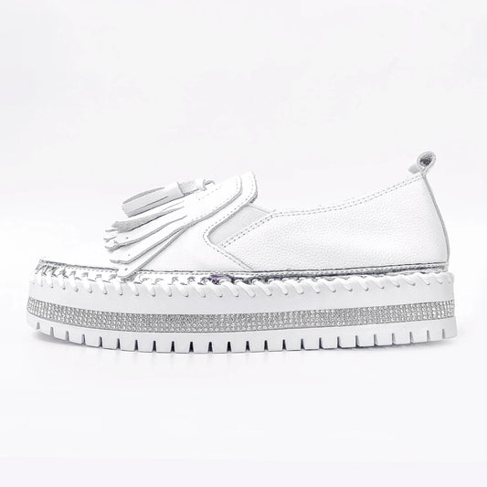 Shoes for women new styles office weave casual Step on the heel loafers tassels simple Half drag women's flats mules